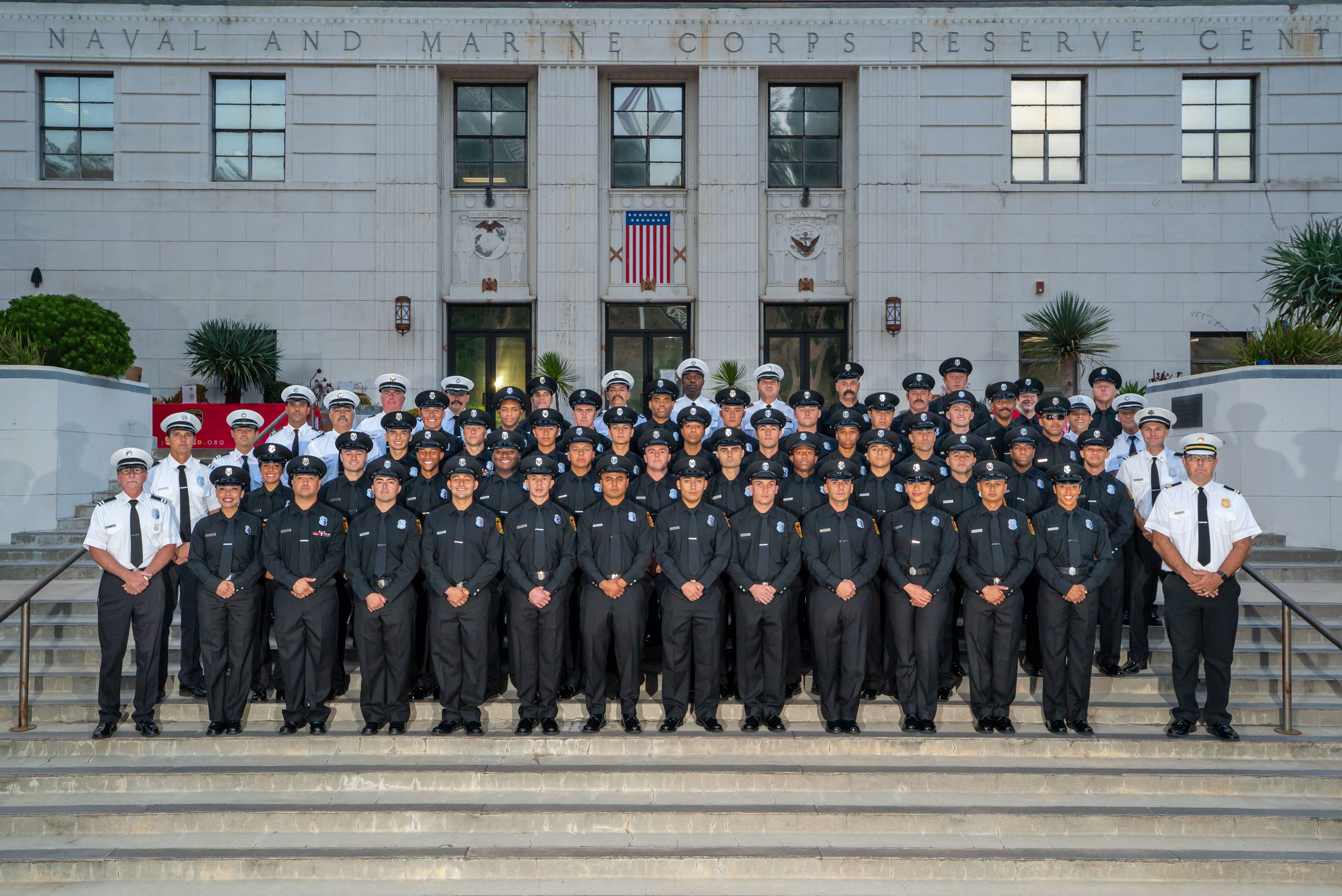 Group photo of the graduating class of firefighters