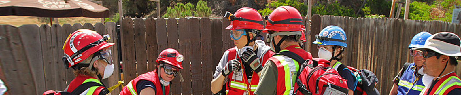 A group of CERT volunteers gear up